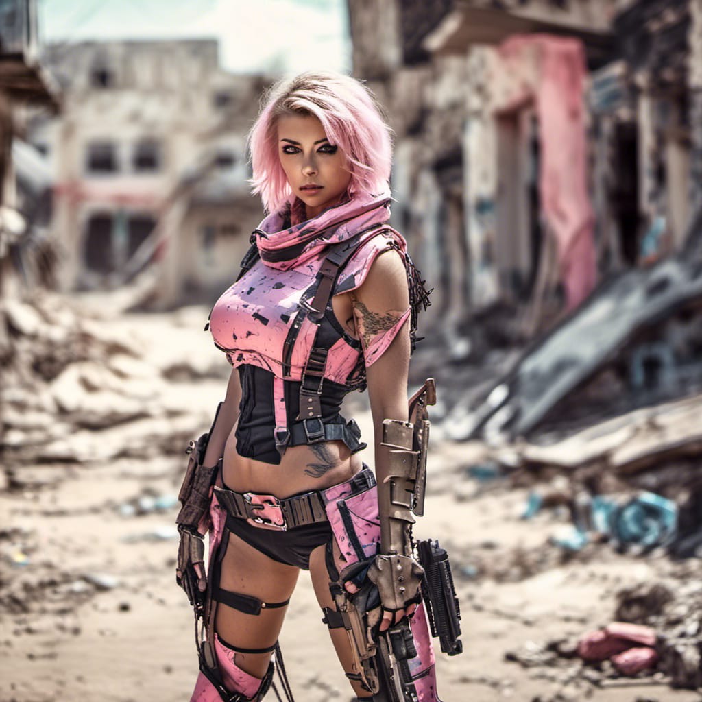 cyberpunk warrior babe